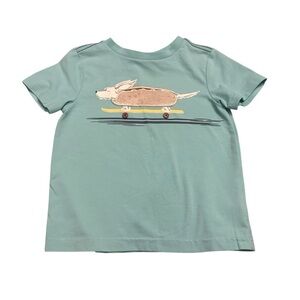 Tommy Bahama Kids Teal T-Shirt with Skating Dog